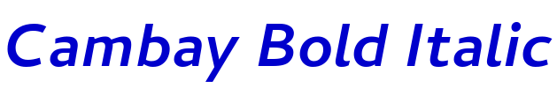 Cambay Bold Italic fonte